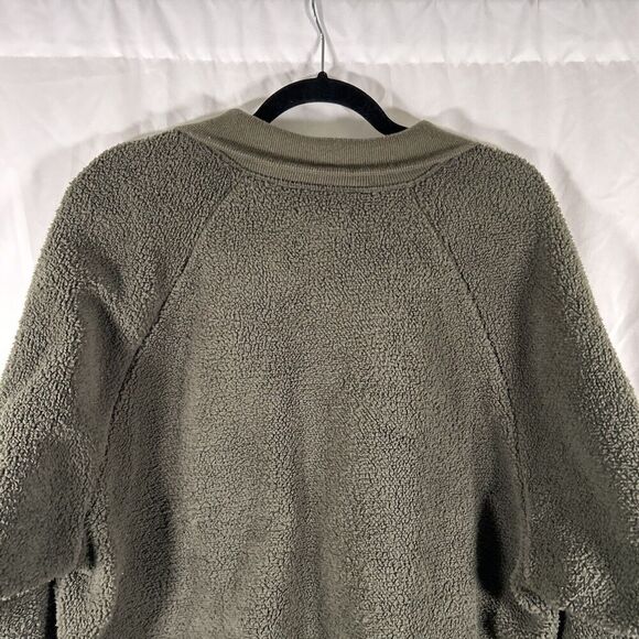 Offline Aerie Sweater Women's XS Green Fleece 1/4 Zip Pockets Polyester Pullover - Picture 7 of 9